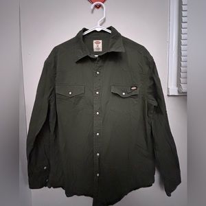 Army green dickies button up